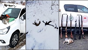 AKSARAY'DA AVLANMA DÖNEMİNDE OLMAYAN TAVŞAN AVI YAPAN 13 KİŞİYE İŞLEM YAPILDI