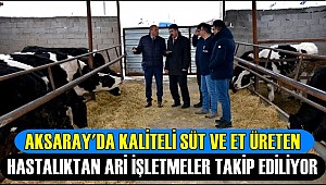 AKSARAY'DA KALİTELİ SÜT VE ET ÜRETEN HASTALIKTAN ARİ İŞLETMELER TAKİP EDİLİYOR