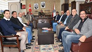 AKSARAY ŞÖFÖRLER ODASINDAN EMNİYET MÜDÜRÜ MURAT KOLCU'YAHAYIRLI OLSUN ZİYARETİ