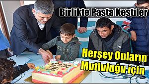 BAŞKAN SOLAK SEVİNÇLERİNE ORTAK OLDU VE BİRLİKTE PASTA KESTİLER