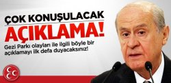 Devlet Bahçeli: Gezi'nin Arkasında Pkk Var