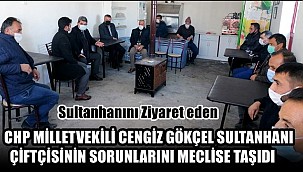 CHP MİLLETVEKİLİ CENGİZ GÖKÇEL SULTANHANI ÇİFTÇİSİNİN SORUNLARINI MECLİSE TAŞIDI