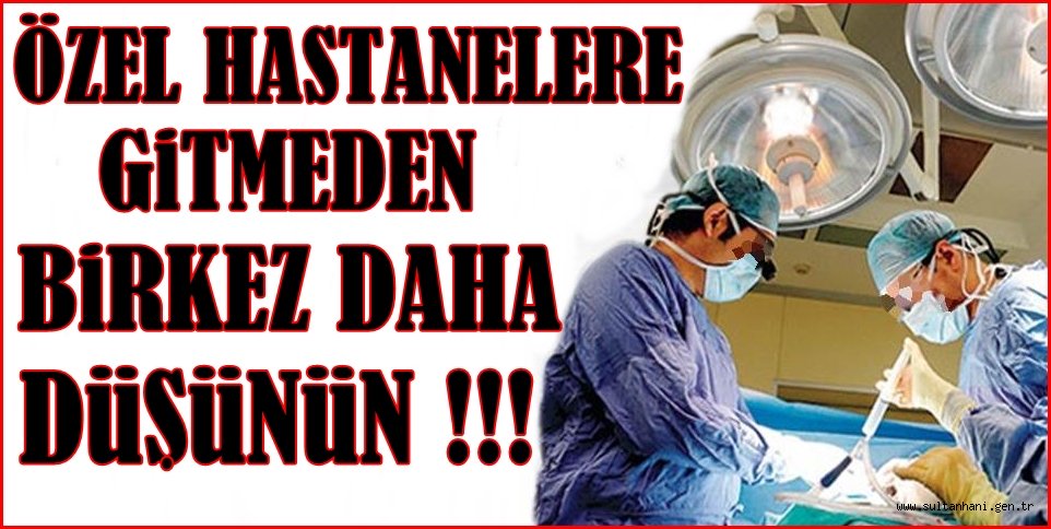 HASTANE SAĞLIK HİZMERLERİ FARK ÜCRETLERİ DEĞİŞTİ