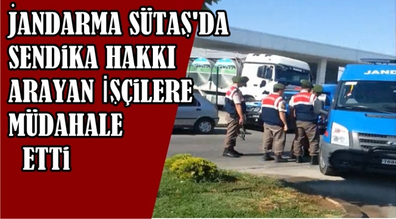Jandarma Sütaş'da Sendika Hakkı Arayan İşçilere Müdahale Etti