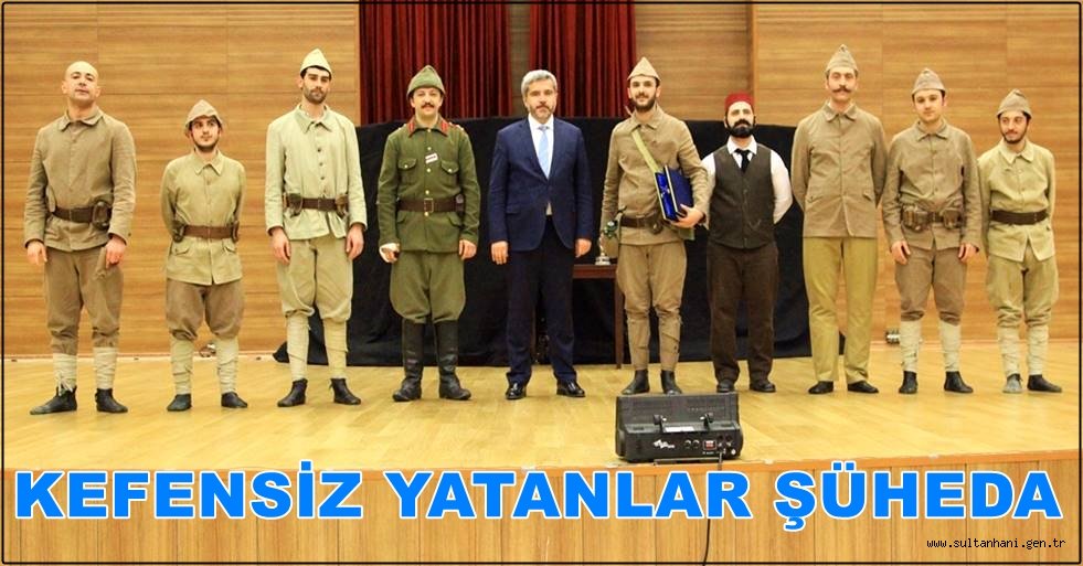 “KEFENSİZ YATANLAR ŞÜHEDA” OYUNU AYAKTA ALKIŞLANDI