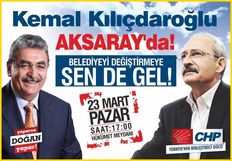 Kemal Kılıçtaroğlu Pazar Günü Aksaray'a Geliyor