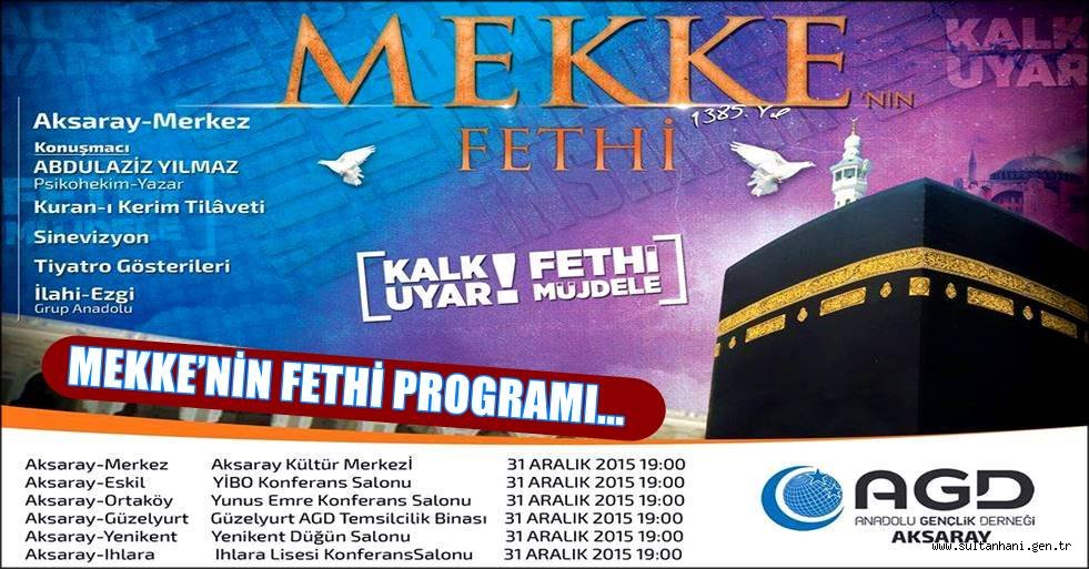 MEKKE’NİN FETHİ PROGRAMI