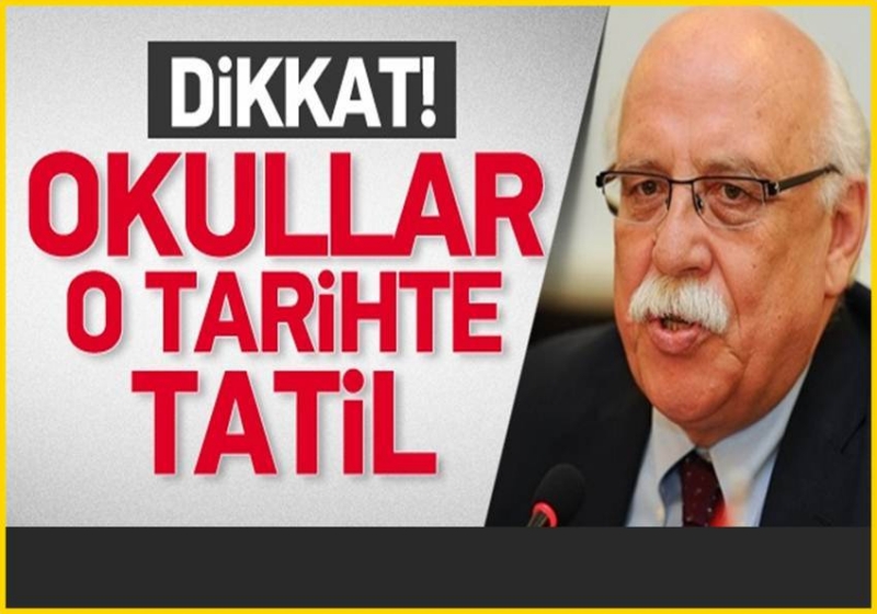Okullar 1 Gün Tatil Edilecek