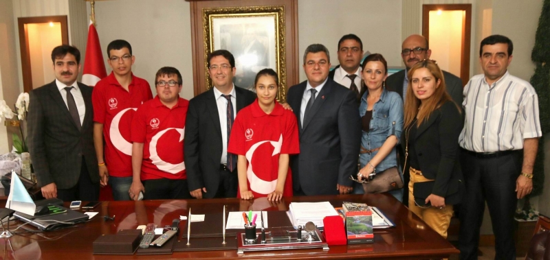 özel Sporcular Federasyonu As Başkanı Aydın Koç Ve özel Sporcu Heyeti...