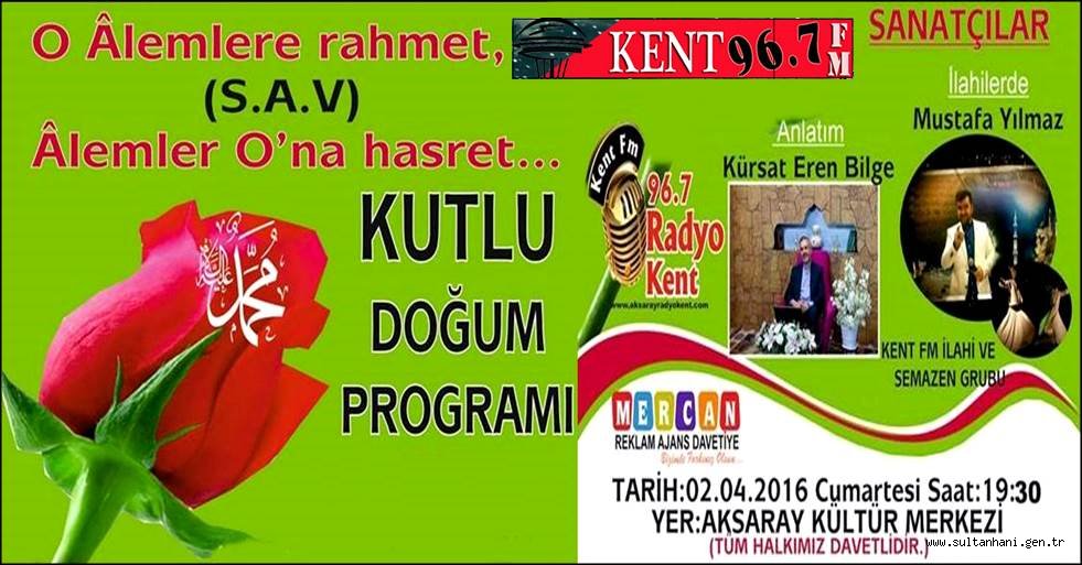RADYO KENT’TEN KUTLU DOGUM GECESİNE DAVET