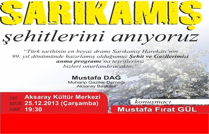 Sarıkamış Konferansı’na Davet