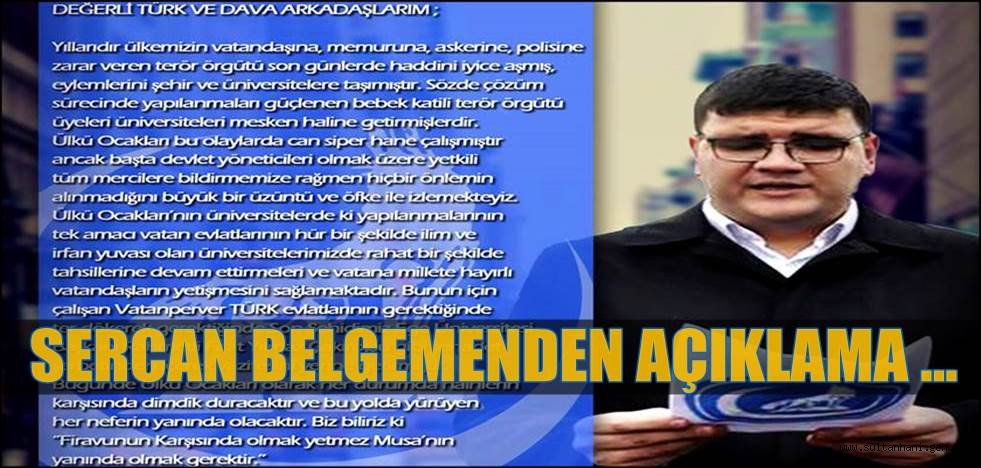 SERCAN BELGEMENDEN AÇIKLAMA