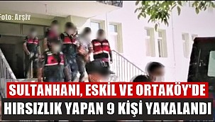 SULTANHANI, ESKİL VE ORTAKÖY İLÇELERİNDE HIRSIZLIK YAPAN 9 KİŞİ YAKALANDI