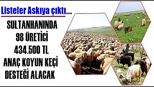 SULTANHANINDA ANAÇ KOYUN KEÇİ DESTEĞİ LİSTESİ ASKIYA ÇIKTI