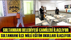 SULTANHANI BELEDİYESİ CORONA VİRÜSÜNE KARŞI İLAÇLAMA ÇALIŞMALARI YAPIYOR