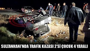 SULTANHANI'NDA TRAFİK KAZASI 2’Sİ ÇOCUK 4 YARALI