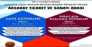 ÜCRETSİZ EĞİTİM KURSLARI BAŞLIYOR