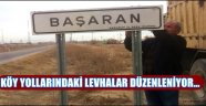 KÖY YOLLARINDAKİ LEVHALAR DÜZENLENİYOR