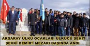 AKSARAY ÜLKÜ OCAKLARI ÜLKÜCÜ ŞEHİT ŞEVKİ DEMİR'İ MEZARI BAŞINDA ANDI