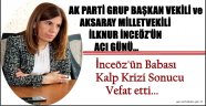 AKSARAY MİLLETVEKİLİ İLKNUR İNCEÖZ ÜN ACI GÜNÜ