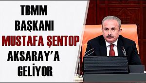 TBMM BAŞKANI ŞENTOP AÇILIŞ PROGRAMINA KATILMAK İÇİN AKSARAY'A GELİYOR