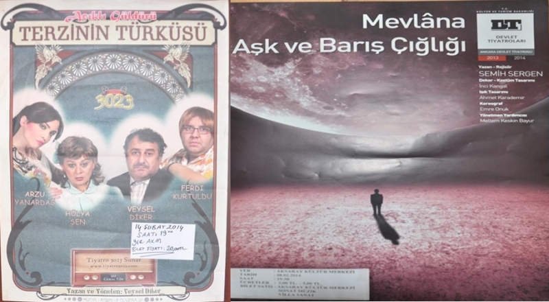 Terzinin Türküsü , Mevlana Aşk Ve Barış çığlığı İsimli Tiyatro Oyunları