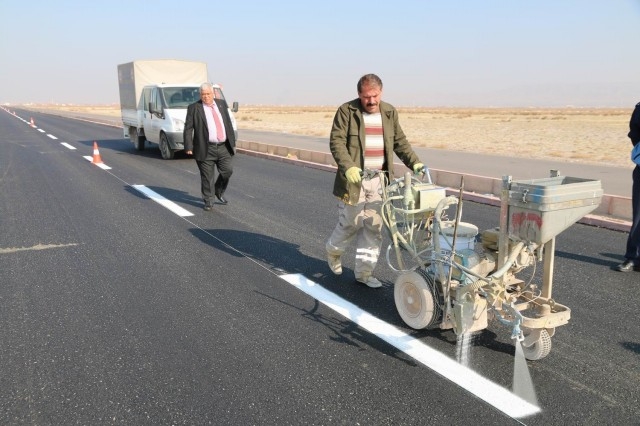 Ulaşım Hizmetleri Müdürlüğü 7 Km’lik Osb Yolunun Orta Ve Yan çizgilerini çizdi